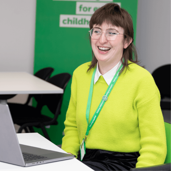 employee at desk